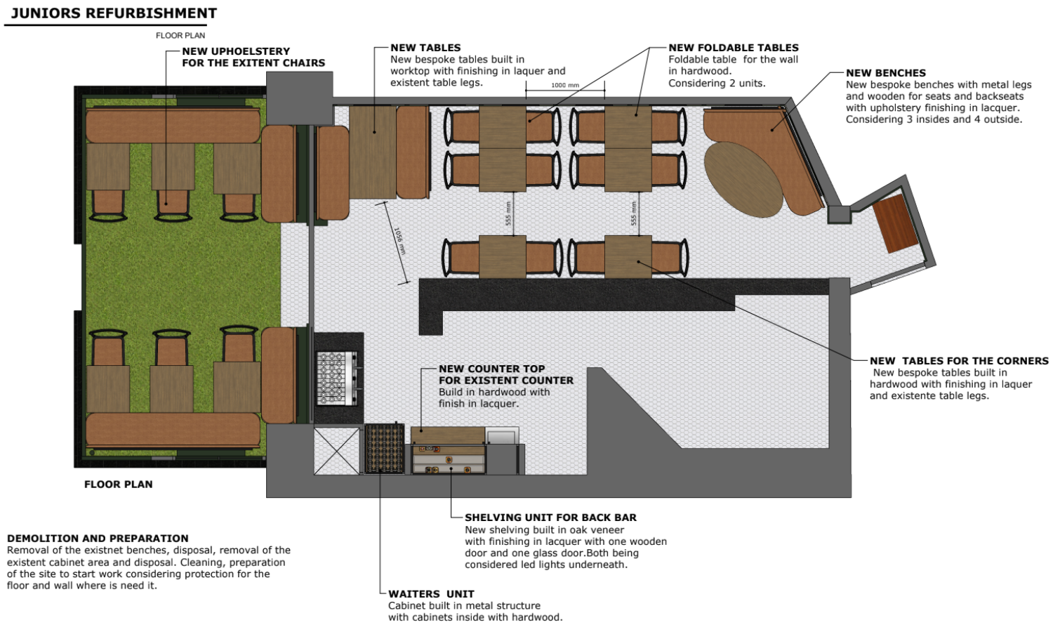 Juniors Restaurant Ireland I Studio Forja I Restaurant Concept Design